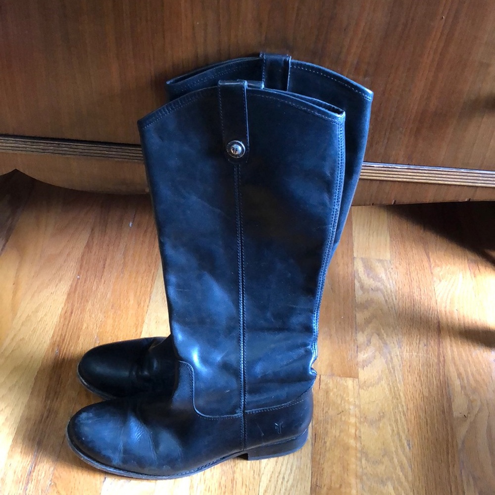 Frye Melissa Button black tall boots